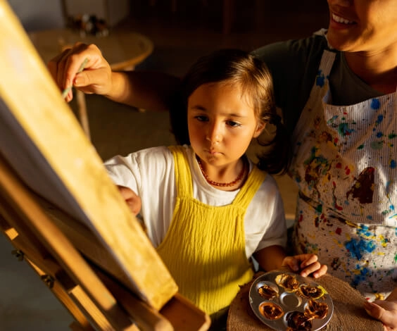 Girl painting