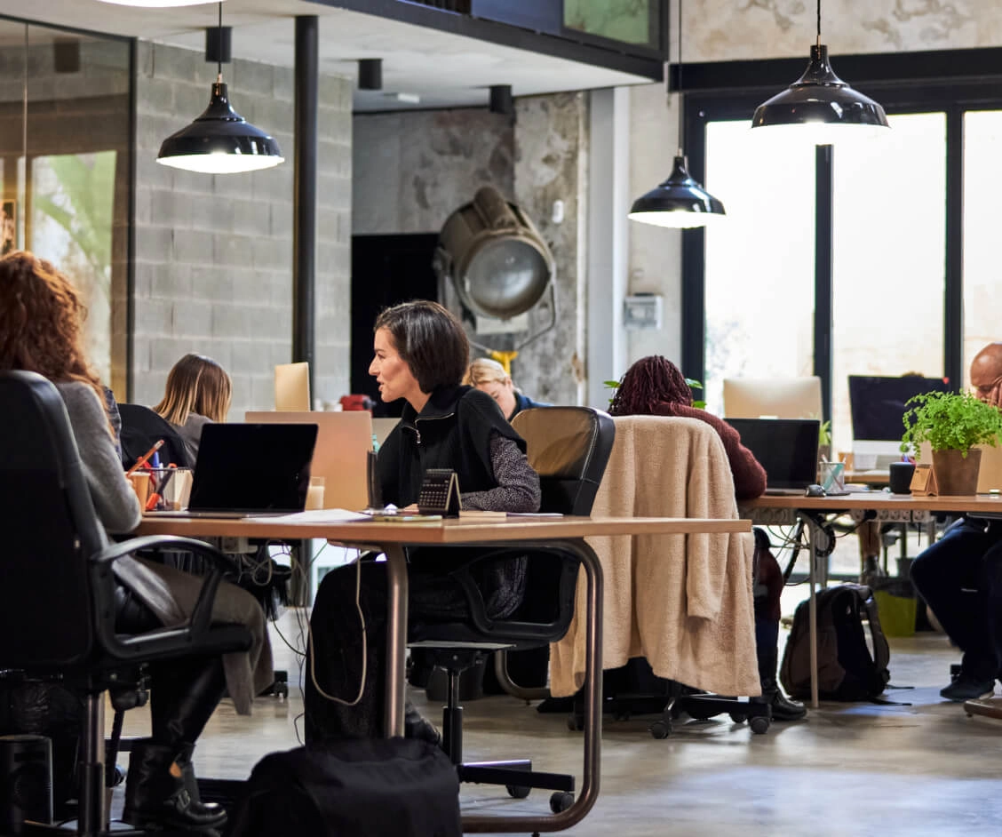 People working in an office